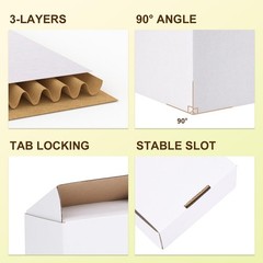7X5X2 Shipping Boxes Set of 30, 7X5X2 White Corrugated Cardboard Box for Pack…