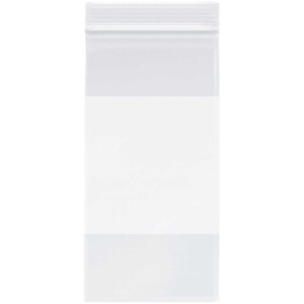 Plymor 4″ x 8″, 2 Mil with White-Block Zipper Reclosable Plastic Bags
