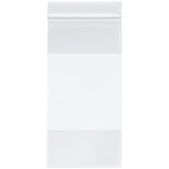 Plymor 4″ x 8″, 2 Mil with White-Block Zipper Reclosable Plastic Bags