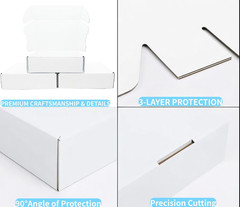 7x5x2 Inches White Corrugated Cardboard Shipping Boxes Small Mailer Boxes