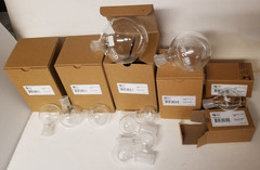 Mixed lot of new and used 19/22 round bottom flasks 3x500ml, 2×250,6×100,4×50 ml