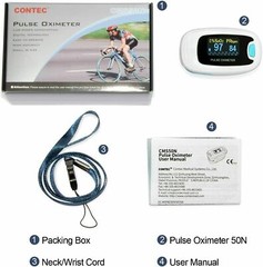 Contec CMS50NA Fingertip Pulse Oximeter SPO2 Pulse Rate Blood Oxgen Meter OLED