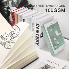 Thick Blank Journal Notebook 400 Pages 3.9 × 5.5 No Lines Soft Leather Pocket