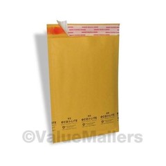 500 6×10 #0 (USA MADE) Ecolite Kraft Bubble Mailers Envelopes CD DVD Free Ship