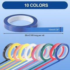 JMU Dental Instruments Identification Tape Autoclavable 10 Colors 0.24″ /0.4”