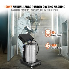 VEVOR Powder Coating System 40 W 100KV Electrostatic Output 50L Powder Hopper