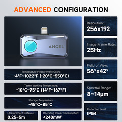 USB fit for iPhone IOS Thermal Imaging Camera Thermal Imager Type-C 256×192 IR