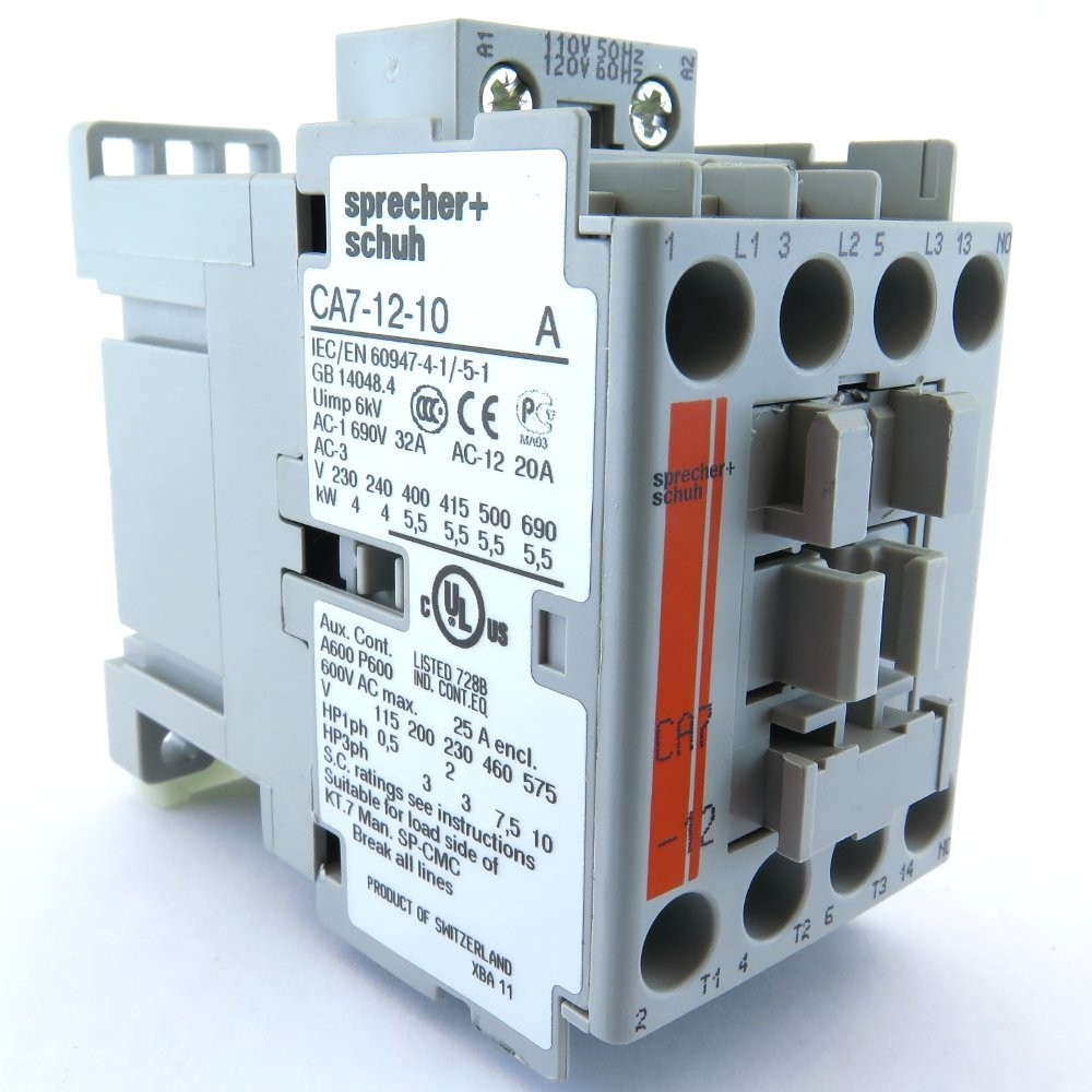 Sprecher + Schuh Contactor CA7-12-01-120 Non-Reversing Three Pole Contactor