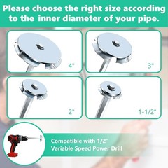 4Pcs PVC Fitting Saver Tool for Removing SCH 40 from Hub, 1-1/2 In, 2 In, 3 I…