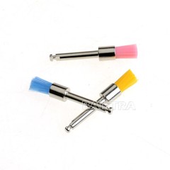 100pcs Dental Colorful Nylon Bowl Polishing Brushes Polisher Prophy Flat Type