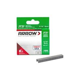 Arrow 215 JT21 Thin Wire Staples 5/16 in 8mm (3)1000-Packs
