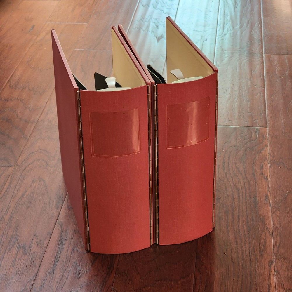Lot National Brand 87-124 USA 3-Ring Binder 4” Spine Heavy Duty Piano Hinge RED