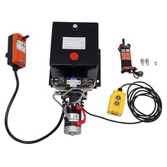 8 Quart Double Acting Hydraulic Pump 12V DC Dump Trailer Power Unit Wireless R/C