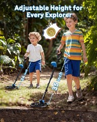 Metal Detector for Kids, Waterproof Kids Metal Detector, 7.4 Inch Search Coil wi