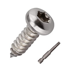 50 Pcs #14 x 3/4 Torx Pan Head Sheet Metal Screws with Bit, 304 Stainless Ste…