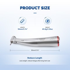 COXO 1:5 Contra Dental Head Handpiece Speed Electric W/Fiber Spray FG bur Inner