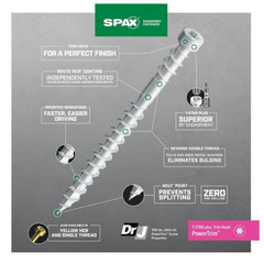 (400 pcs) Variety SPAX Exterior/Interior Power-Trim Head Wood & Composite Screw