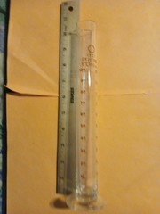 PYREX Glass Class B 100mL Single Scale TC Graduated Cylinder Round Base
