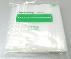 100 4 Mil RELOC Bags Clear 6×4 Thick Zip Seal Reclosable Zippit Bags 6″ W x 4″ D