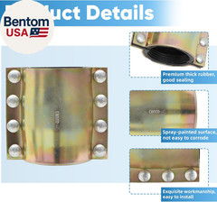 Water Pipe Repair Clamp for 4 Inch Leak Sealer Pipe, Emergency Pipe Repair Kit,