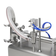 600ml Liquid Paste Filling Machine Pneumatic Bottle Pack Piston Filler + Hopper.