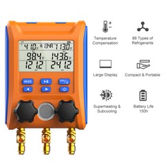 Elitech HLD-200+ HVAC Refrigerant Leak Detector+LMG-10 Digital Manifold Gauge