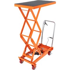 VEVOR Hydraulic Lift Table Cart 770 lbs Manual Double Scissor Lift Table 59″