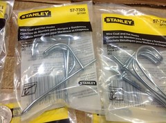 Hanger hook WIRE COAT & HAT HOOKS loose lot OF 32 PCS STANLEY 57-7325 SP7083