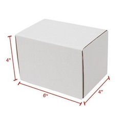 50 Pcs 6″ x 4″ x 4″ White Corrugated Mailers Shipping Packing Fold Boxs for UPS