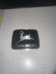 New John Deere Black & Silver Logo Decal JD 5603