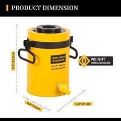 60Ton Single Acting Hydraulic Cylinder 2″ Stroke Hollow Jack Ram RCH-6050