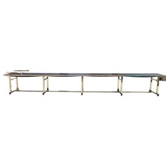 236*15.7in Black PVC Belt Conveyor Stainless Steel Body Adjustable Speed 370W