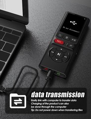 64GB Digital Voice Recorder with Playback Long Battery 2-inch Screen MP3 Audi…