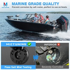 MICTUNING Trolling Motor Plug and Receptacle 12-24V 8 AWG Socket for Marine Boat