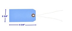 100 Blue Tags 4 3/4″ x 2 3/8″ Size 5 Inventory Shipping Hang Tag with String