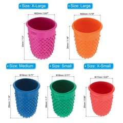 20 x Rubber Finger Tips Silicone Thumb Fingertip Protector Covers Multi Color