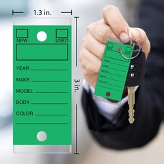 250 Self-Protecting Paper Key Tags with Split Rings for Dealers