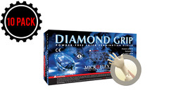Microflex Diamond Grip MF-300 Gloves Size Medium Case 10 Boxes, 1,000 Gloves