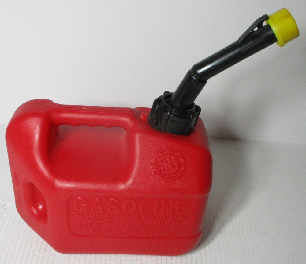 BLITZ 1 GALLON 4 OUNCE GAL OZ PLASTIC VENTED GAS CAN FUEL JUG SELF VENTING
