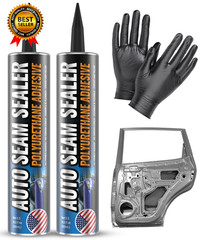 Black 2Pack Professional Automotive Seam Sealer Paintable Quick-Set Polyurethane