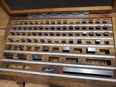 81 PCS GRADE B 20 C GAGE GAUGE BLOCK SET WOODEN BOX Incomplete 01042