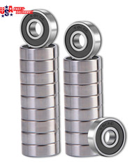 20 Pcs 608 2RS Ball Bearings – Bearing Steel and Double Rubber Sealed Miniature