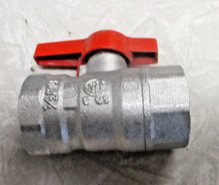 Gas Ball Valve, Quarter Turn 1″ NPT 1/2-psi, Plated Brass, F1361 SPMCL