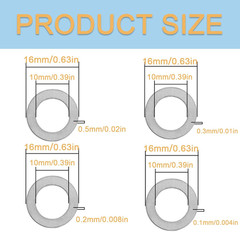 Compatible M10×16MM Steel Shim Washer Set 48Pcs – Precision Thin Shim/Flat