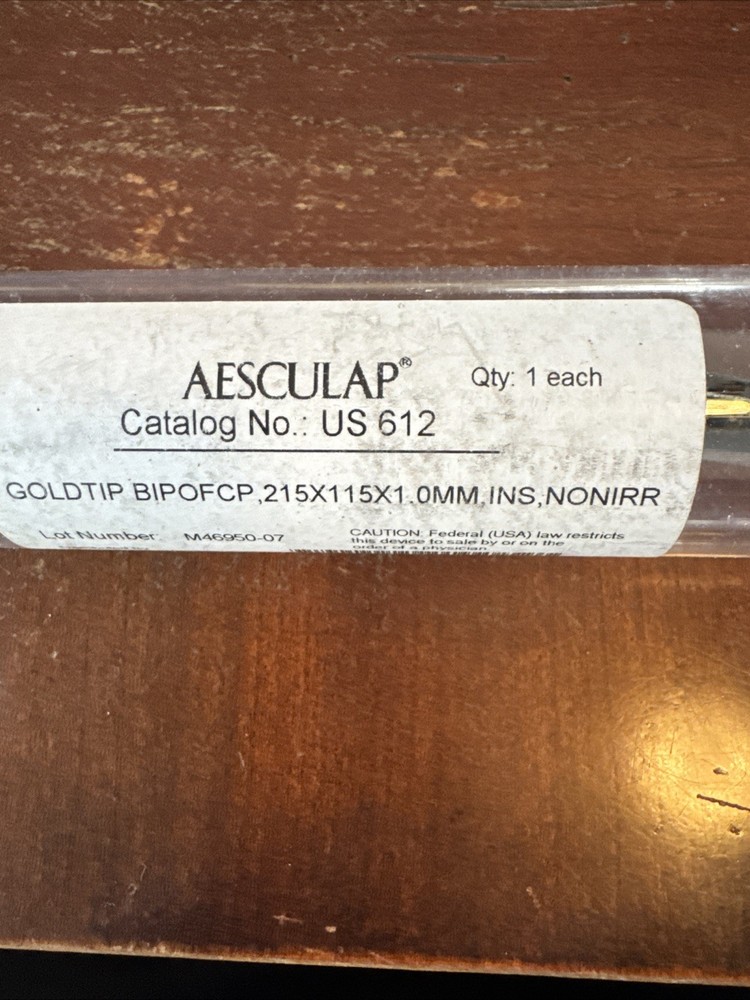 Aesculap Goldtip BiPolar Forcep – 215 X 115 X 1.0MM, INS, NONIRRG – US612