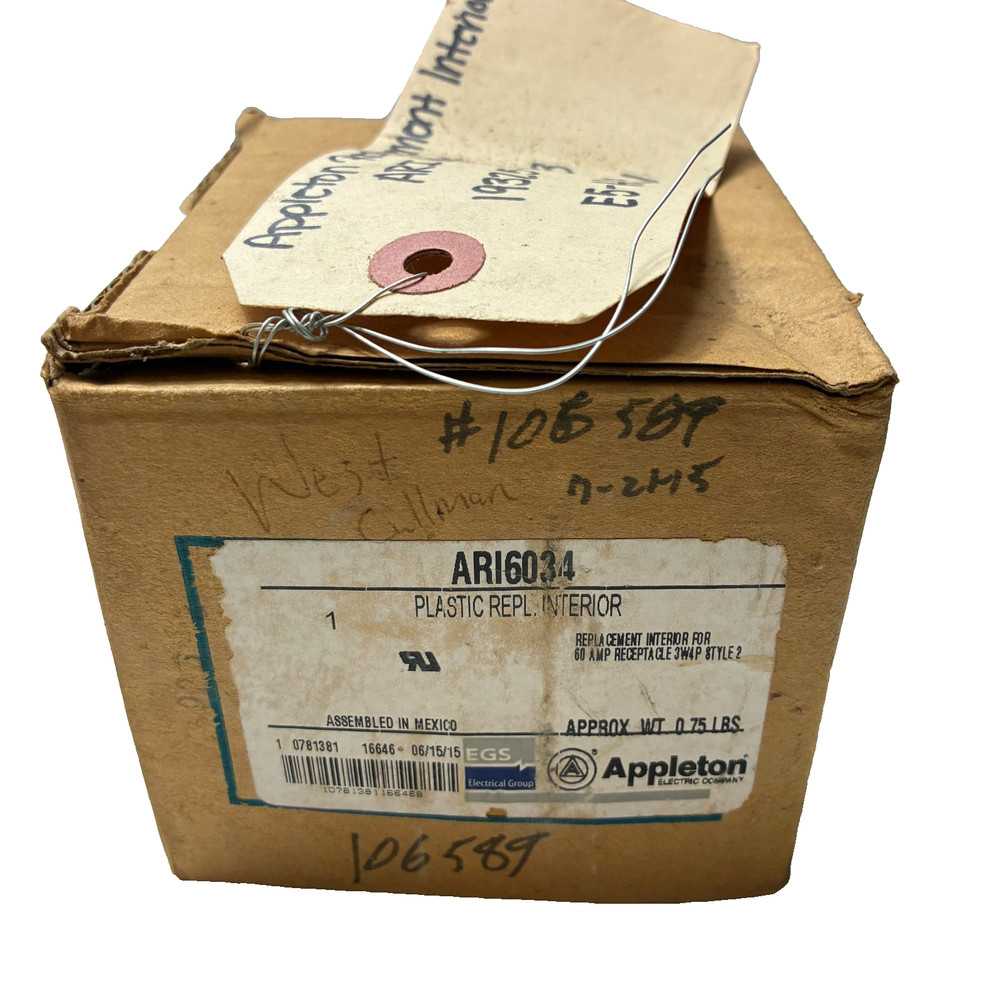 APPLETON ARI6034 Pin & Sleeve Replacement Receptacle 60 Amp