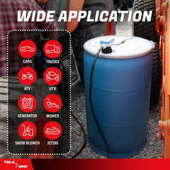 Electric Powered 55 Gallon Drum Barrel Pump, 2.4GPM | Quick Stop Flow Control No