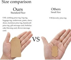 1000 PCS Standard Size Hang Tag String Price Tags Hanging Tags with String Price