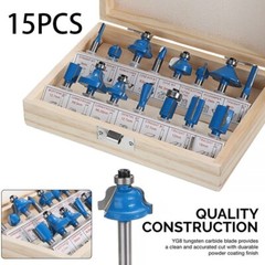 15Pcs Carbon Milling Cutter Router Bit Set Tungsten Carbide Router 1/4″ Shank US