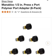 Viega Manabloc 1/2 in. Press x Port Polymer Port Adapter (6-Pack)